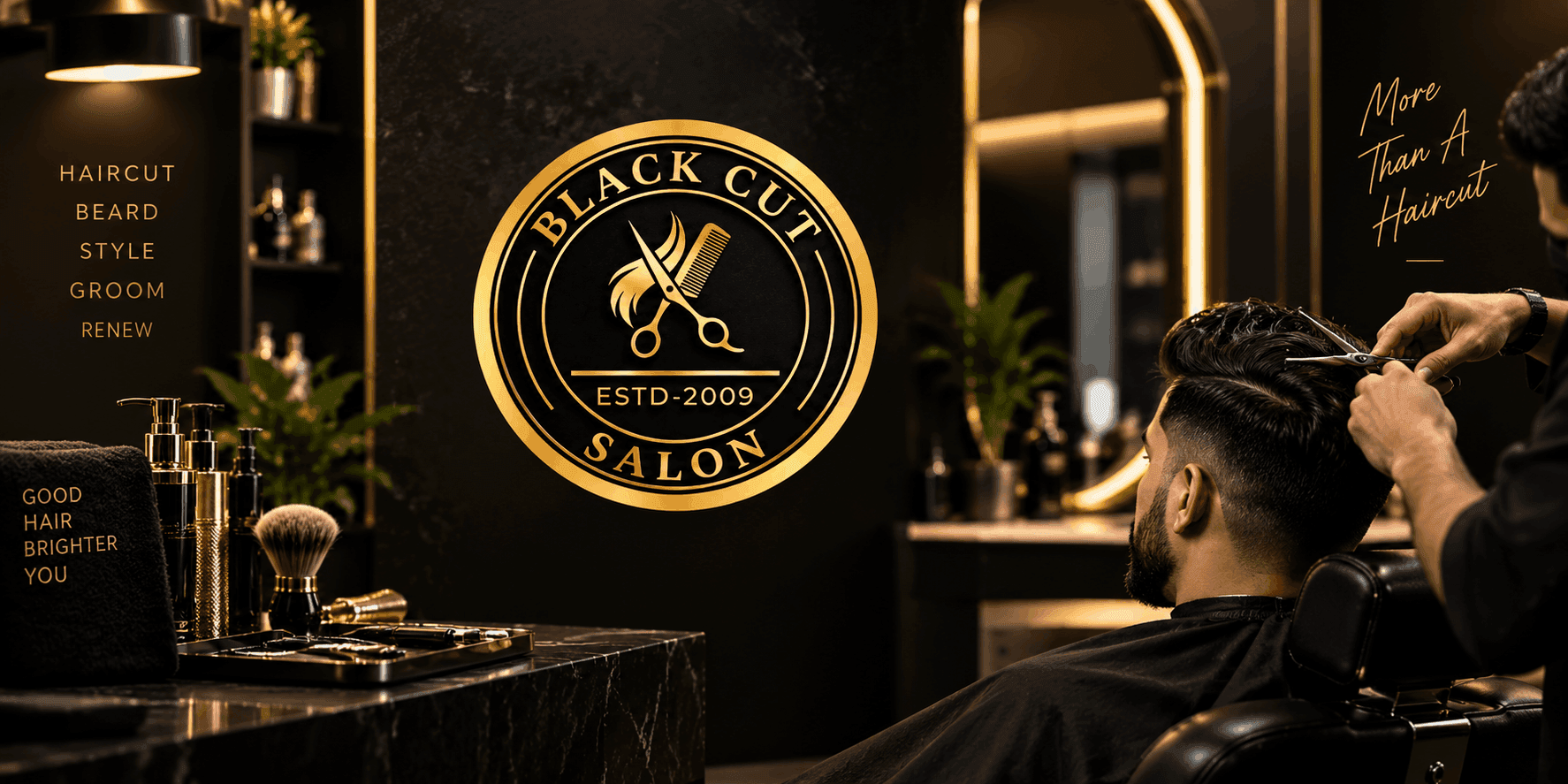 Black Cut Salon cover banner