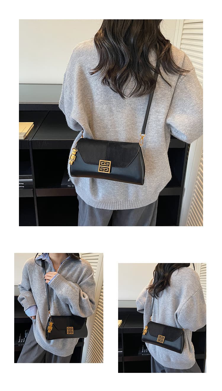 Elegant Square Bag - Black
