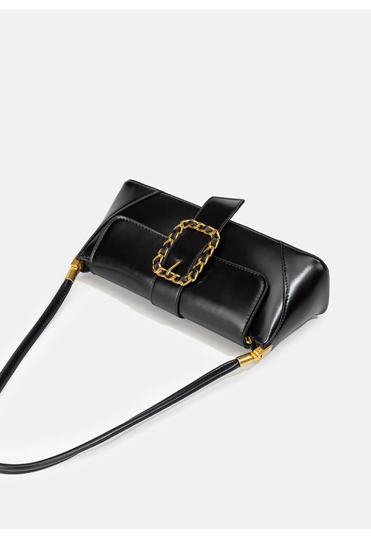 Patchwork Shoulder Bag - Black