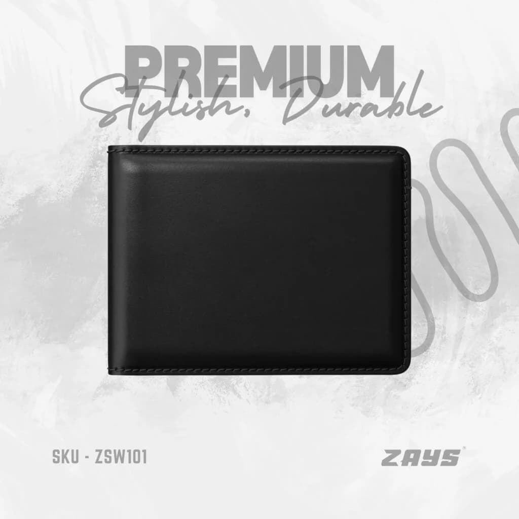 Zays Handcrafted Premium Leather Bifold Short Wallet
