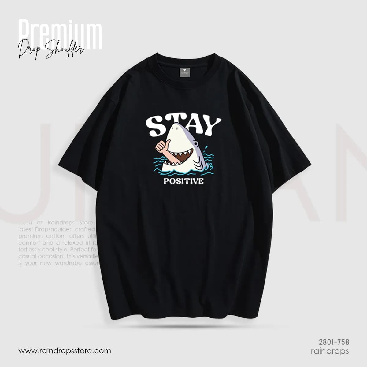 Drop Shoulder Stay Positive