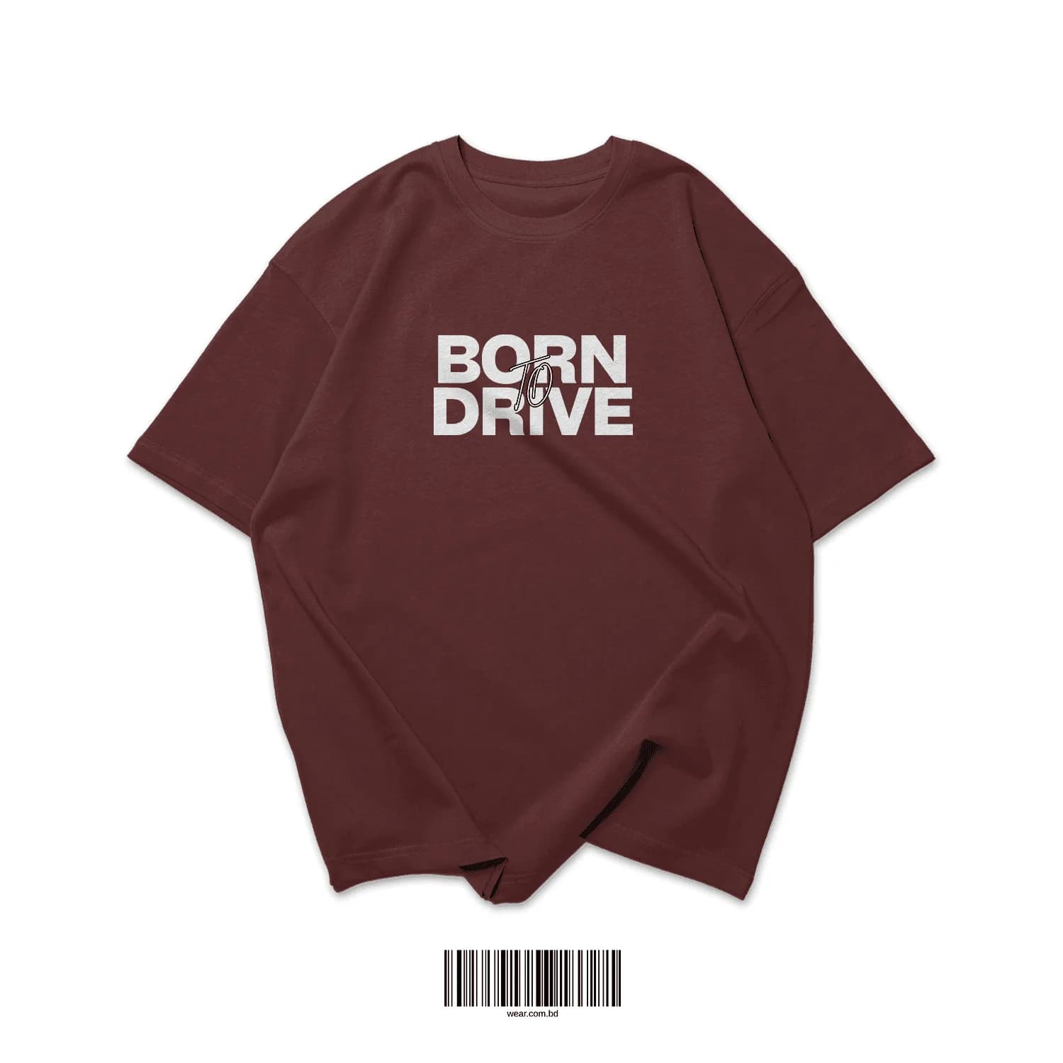 Born to Drive Oversized T-Shirt – Coffee