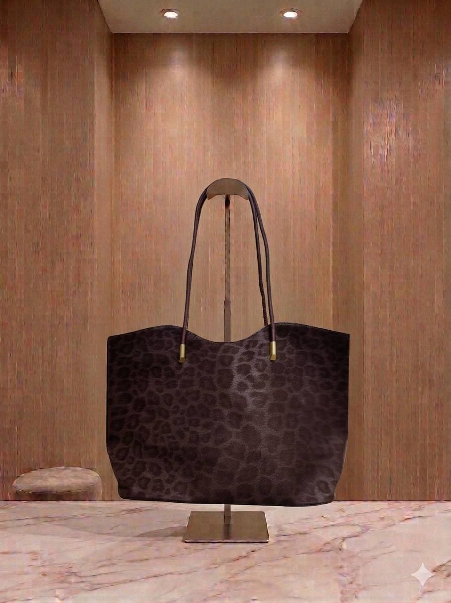 Elegant Leopard Print Tote Bag